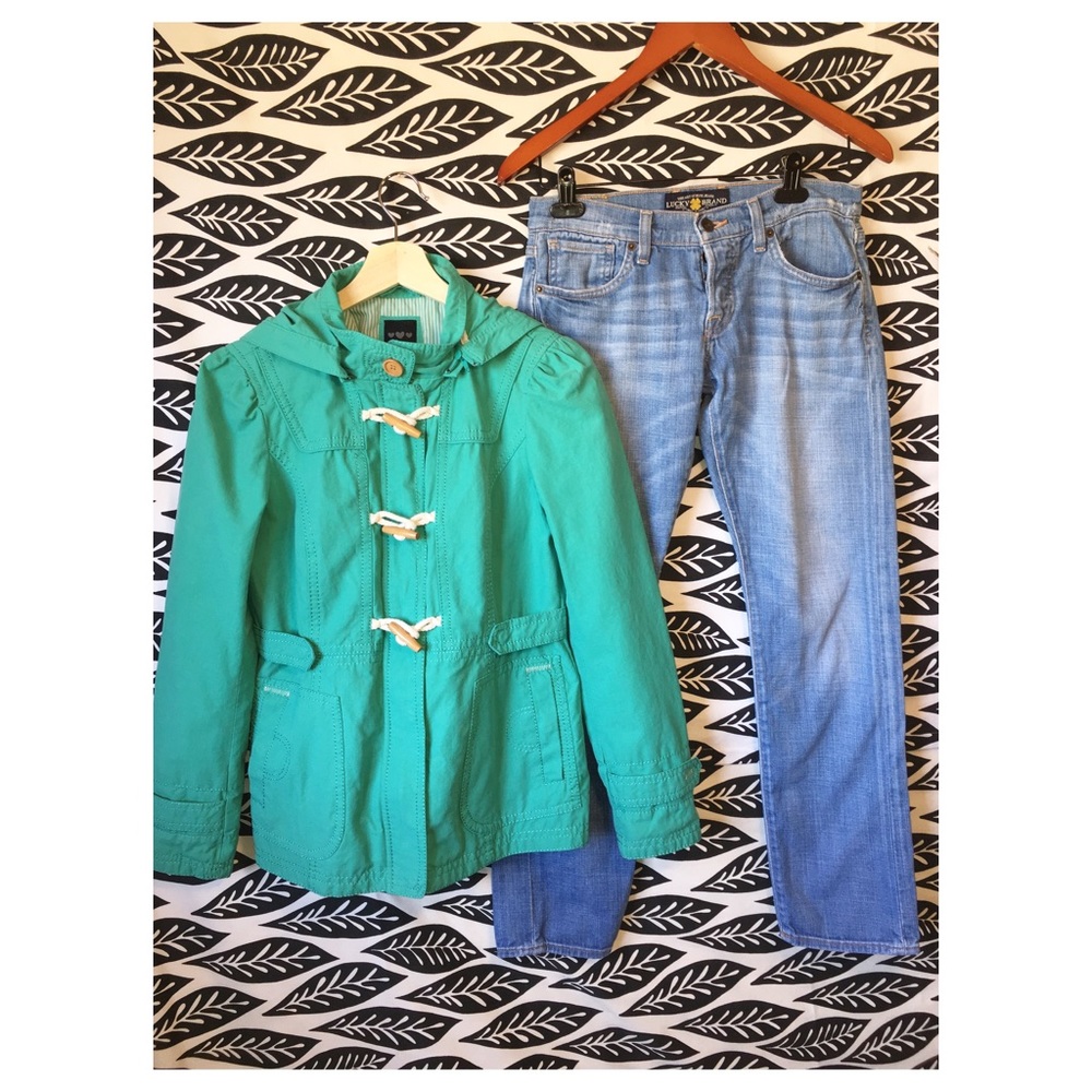 Aqua Toggle Fastener Jacket by Yessica - Picture 3 of 8